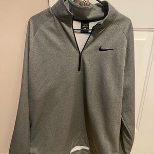 Nike Men's Performance Gray Quarter-Zip Jacket